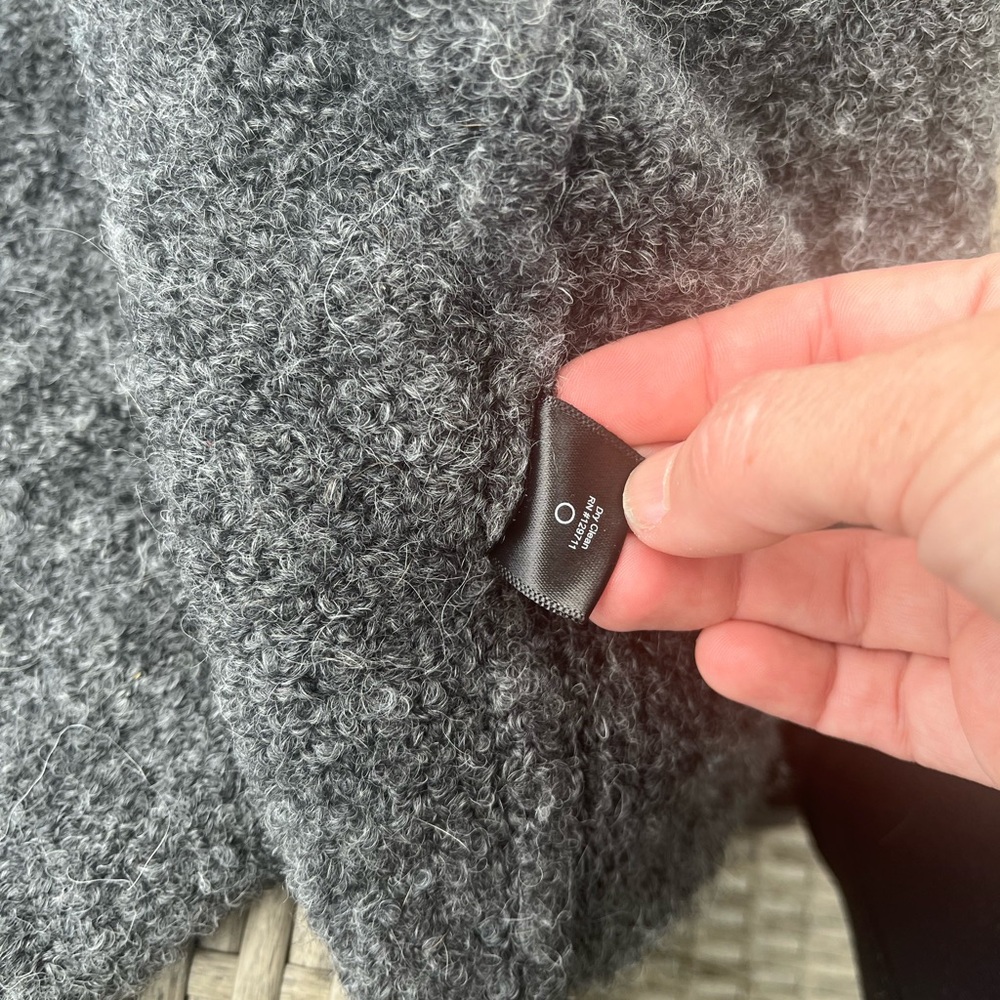 Boucle Cocoon Cardigan in Charcoal by Jenni Kayne. - Picture 4 of 5